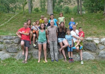 2016: Toute la famille dans le camp d'été du Club Alpin Catalan à Espot.