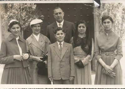 1953: Sortint del casament del meu padrí
